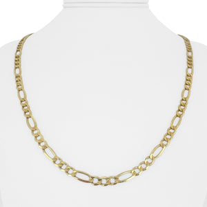 14k Yellow Gold 16.6g Solid 4.5mm Figaro Link Chain Necklace 22"