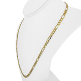 14k Yellow Gold 16.6g Solid 4.5mm Figaro Link Chain Necklace 22"