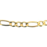 14k Yellow Gold 16.6g Solid 4.5mm Figaro Link Chain Necklace 22"