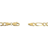 14k Yellow Gold 16.6g Solid 4.5mm Figaro Link Chain Necklace 22"