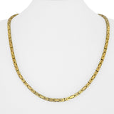 14k Yellow Gold 40.8g Solid Heavy 3.2mm Squared Byzantine Link Necklace 22"