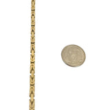 14k Yellow Gold 40.8g Solid Heavy 3.2mm Squared Byzantine Link Necklace 22"