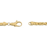 14k Yellow Gold 40.8g Solid Heavy 3.2mm Squared Byzantine Link Necklace 22"