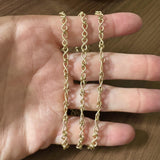 14k Yellow Gold 27.7g Ladies Vintage 4.5mm Fancy Link Chain Necklace Italy 30"