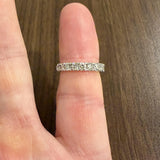 14k White Gold and 1cttw Diamond Half Eternity Band Ring Size 4.5