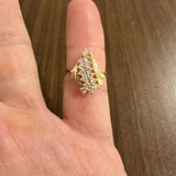 14k Yellow Gold 0.50cttw Diamond Ladies Fancy Ring Size 6.75