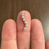 14k White Gold and 0.75cttw Diamond Journey Pendant 1"
