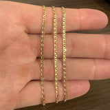 18k Yellow Gold 8.6g Solid Vintage 2.2mm Mariner Link Chain Necklace Italy 23"