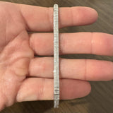 18k White Gold and 8cttw Diamond Heavy 23.6g Ladies Bracelet 7"