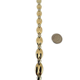 14k Yellow and White Gold 16.5g Polished Fancy Link Bracelet Italy 7.25"