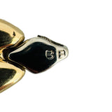 14k Yellow and White Gold 16.5g Polished Fancy Link Bracelet Italy 7.25"