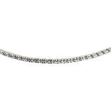 14k White Gold 13g Sparkling 2.5mm Ice Barrel Link Necklace 24"