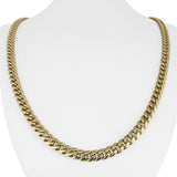 10k Yellow Gold 22g Semi Solid 6mm Cuban Link Chain Necklace 24"