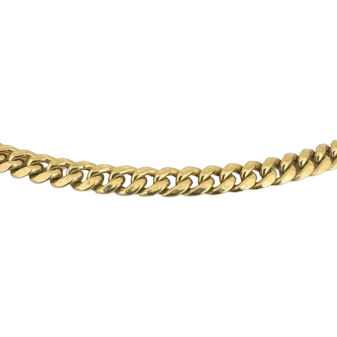 10k Yellow Gold 22g Semi Solid 6mm Cuban Link Chain Necklace 24"