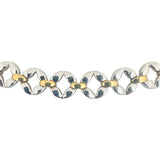 Chiampesan 18k White and Yellow Gold 42.6g Heavy Fancy Link Necklace Italy 16"