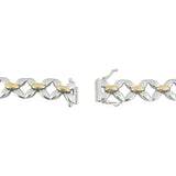 Chiampesan 18k White and Yellow Gold 42.6g Heavy Fancy Link Necklace Italy 16"
