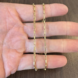 14k Yellow Gold 5.1g Hollow UnoAErre 2.5mm Box Link Chain Necklace Italy 16"