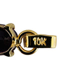 10k Yellow Gold 3.7g Light Ladies Multi Gemstone Link Bracelet 7.25"