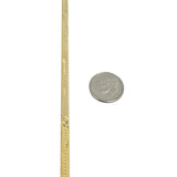 14k Yellow Gold 9.9g Solid Ladies 3.5mm Herringbone Link Necklace 16"