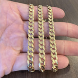 14k Yellow Gold 39.7g Solid Heavy 7mm Curb Link Chain Necklace 24"