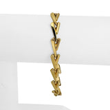 18k Yellow Gold 10.5g Ladies Polished 7.5mm Fancy V Link Bracelet 7.25"