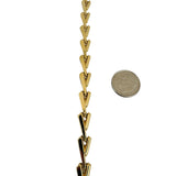 18k Yellow Gold 10.5g Ladies Polished 7.5mm Fancy V Link Bracelet 7.25"