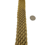 14k Yellow Gold 35g Heavy Vintage Soft Braided Mesh Link Bracelet Italy 7.25"