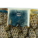 14k Yellow Gold 35g Heavy Vintage Soft Braided Mesh Link Bracelet Italy 7.25"