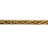 14k Yellow Gold 24g Heavy Thick 11mm Byzantine Link Bracelet Italy 7.25"