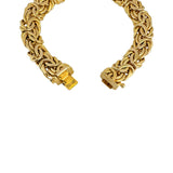 14k Yellow Gold 24g Heavy Thick 11mm Byzantine Link Bracelet Italy 7.25"