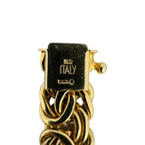 14k Yellow Gold 24g Heavy Thick 11mm Byzantine Link Bracelet Italy 7.25"