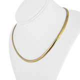 14k Yellow Gold 28.9g Solid Heavy 4mm Omega Link Necklace Italy 18"