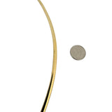 14k Yellow Gold 28.9g Solid Heavy 4mm Omega Link Necklace Italy 18"