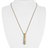 18k Rose Gold and 0.85ct Diamond Bar Pendant Necklace 20"