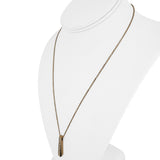 18k Rose Gold and 0.85ct Diamond Bar Pendant Necklace 20"