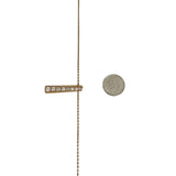 18k Rose Gold and 0.85ct Diamond Bar Pendant Necklace 20"