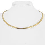 14k Yellow Gold 19.9g Solid Ladies 4mm Omega Link Necklace Italy 18"