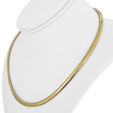 14k Yellow Gold 19.9g Solid Ladies 4mm Omega Link Necklace Italy 18"