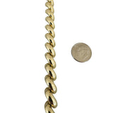 14k Yellow Gold 24.8g Ladies Polished 9.5mm San Marco Link Bracelet Italy 7.25"