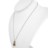 14k Yellow Gold Purple Sapphire and Diamond Ladies Pendant Necklace 18"