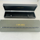Cirari Sterling Silver Blue Sapphire and Diamond Ladies Tennis Bracelet 7.25"