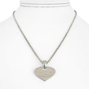 Marina B Sterling Silver 925 Ladies Heart Pendant and Box Link Necklace 16"