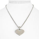 Marina B Sterling Silver 925 Ladies Heart Pendant and Box Link Necklace 16"