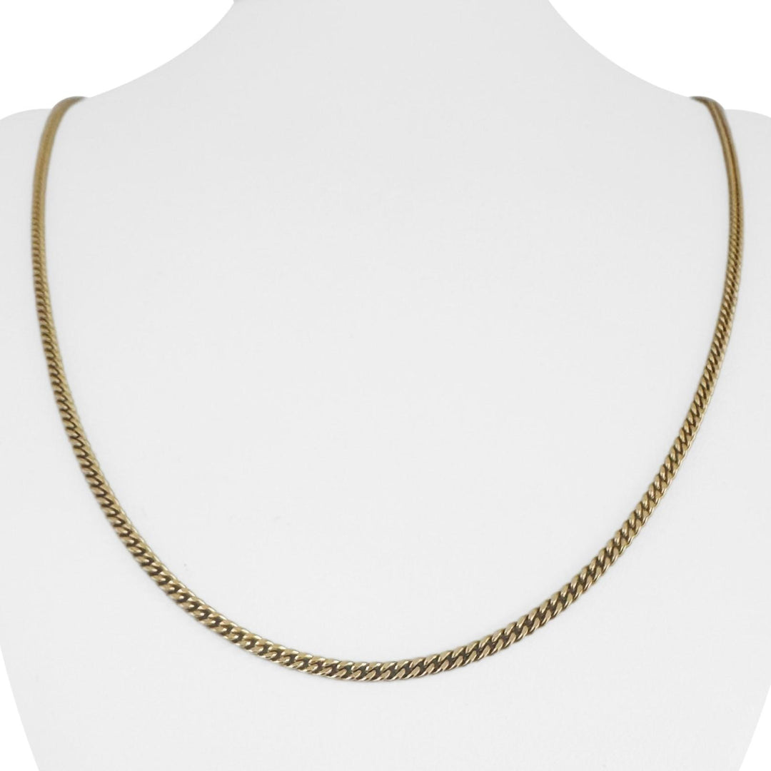 18k Yellow Gold 14g Solid Vintage UnoAErre Curb Link Chain Necklace Italy 23"