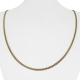 18k Yellow Gold 14g Solid Vintage UnoAErre Curb Link Chain Necklace Italy 23"