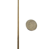 18k Yellow Gold 14g Solid Vintage UnoAErre Curb Link Chain Necklace Italy 23"