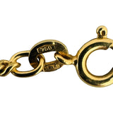18k Yellow Gold 14g Solid Vintage UnoAErre Curb Link Chain Necklace Italy 23"