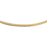 18k Yellow Gold 11.3g UnoAErre Squared 2.2mm Snake Link Necklace Italy 24"