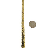 14k Yellow Gold 14.7g Thick Byzantine Link Cabochon Onyx Bracelet  7.75"