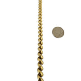 14k Yellow Gold 15.4g Ladies Polished 7mm San Marco Link Bracelet Italy 7"
